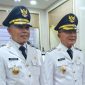 Yusran Akbar dan Syamsul Ibrahim sebagai Bupati dan Wakil Bupati Konawe terpilih periode 2025-2030, saat melakukan sesi pengukuran baju jelang pelantikan pada 10 Februari 2025.