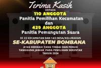 Ucapan Terima Kasih kepada PPK dan PPS Pilkada Bombana