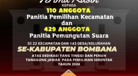 Ucapan Terima Kasih kepada PPK dan PPS Pilkada Bombana