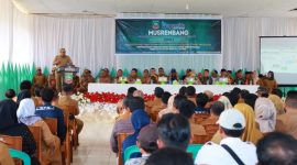 Bupati Konawe Utara, H. Ruksamin imbau Kepala Desa optimalkan Ketahanan Pangan melalui Dana Desa di momen musrembang RKPD 2026. Senin, (10/02/2025).