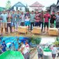 Anggota Dewan Perwakilan Rakyat Daerah (DPRD) Konawe Utara, Fendrik, S.Kom, berpose bersama nelayan pesisir penerima bantuan. Jum'at, (07/02/2025).