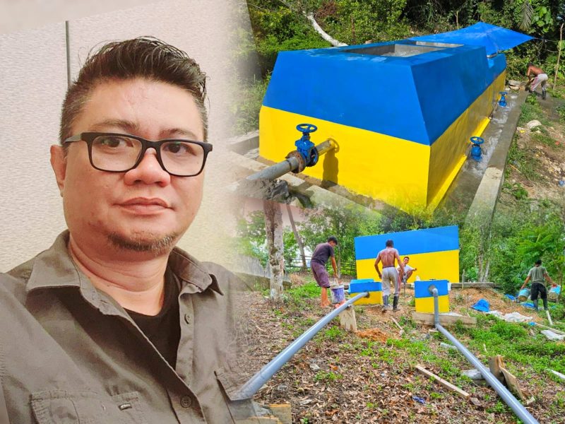 Kepala Bidang (Kabid) Cipta Karya Konut, Ir. Rahmad Djuhira, ST, MT, dan Pembangunan Sistem Penyediaan Air Minum (SPAM) di Desa Bandaeha, Kecamatan Molawe, Kabupaten Konawe Utara (Konut) kini dinikmati warga.