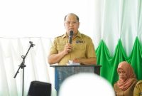 Bupati Konawe Utara, H. Ruksamin saat membuka Musrenbang di 13 Kecamatan.