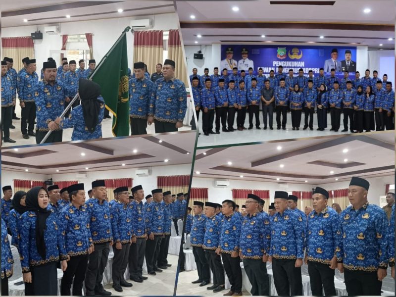 Wakil Ketua Dewan Pengurus KORPRI Provinsi Sulawesi Tenggara Dr. Dra. Hj. Zanuriah, M.Si, resmi mengukuhkan Korpri Konawe Utara untuk massa jabatan 2024-2029 di Hotel Oheo Konut, Selasa (31/12/2024).
