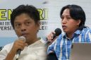 Direktur Pusat Kajian dan Advokasi Hak Asasi Manusia (PuSPAHAM) Sultra, Kisran Makati (kiri), dan Direktur Eksekutif Wahana Lingkungan Hidup Indonesia (WALHI) Sultra, Andi Rahman (kanan).