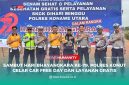 Satuan Lalulintas (Satlantas) Polres Konut menggelar kegiatan Car Free Day yang dirangkaikan dengan senam sehat, pelayanan kesehatan gratis, serta pelayanan penerbitan Surat Keterangan Catatan Kepolisian (SKCK), di Bundaran Central Business Distrik (CBD) Kelurahan Wanggudu, Minggu (22/6/2025).