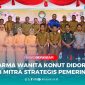 H. Ikbar, S.H., M.H., dan H. Abuhaera, S.Sos., M.Si serta jajaran Forkopimda, bersama para OPD berpose bersama usai pelantikan Ketua dan Pengurus Dharma Wanita Persatuan (DWP) Kabupaten Konawe Utara periode 2025-2030, Senin 23 Juni 2025.