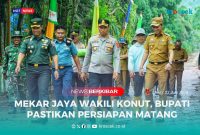 Ikbar-Abuhaera bersama Forkopimda Konut terjun langsung ke Desa Mekar Jaya memastikan kesiapan dalam mengikuti Lomba Desa Tingkat Provinsi Sulawesi Tenggara Tahun 2025, Senin (23/06/2025).