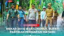 Ikbar-Abuhaera bersama Forkopimda Konut terjun langsung ke Desa Mekar Jaya memastikan kesiapan dalam mengikuti Lomba Desa Tingkat Provinsi Sulawesi Tenggara Tahun 2025, Senin (23/06/2025).
