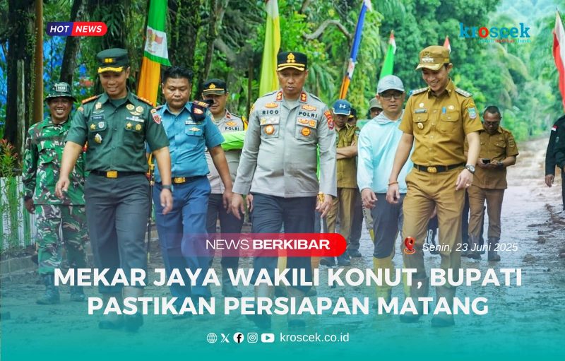 Ikbar-Abuhaera bersama Forkopimda Konut terjun langsung ke Desa Mekar Jaya memastikan kesiapan dalam mengikuti Lomba Desa Tingkat Provinsi Sulawesi Tenggara Tahun 2025, Senin (23/06/2025).