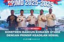 Bupati Konawe Utara, H. Ikbar, S.H., M.H., didampingi Wakil Bupati Konawe Utara, H. Abuhaera, S.Sos., M.Si, Bersama Ketua DPRD Konawe Utara, Herman Sewani, S.H., serta Sekretaris Daerah Konawe Utara, Dr. Safruddin, S.Pd., M.Pd., di Musrembang RPJMD Konut, Kendari, Rabu (25/06/2025).