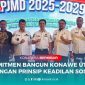 Bupati Konawe Utara, H. Ikbar, S.H., M.H., didampingi Wakil Bupati Konawe Utara, H. Abuhaera, S.Sos., M.Si, Bersama Ketua DPRD Konawe Utara, Herman Sewani, S.H., serta Sekretaris Daerah Konawe Utara, Dr. Safruddin, S.Pd., M.Pd., di Musrembang RPJMD Konut, Kendari, Rabu (25/06/2025).