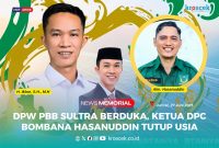 Ketua DPW PBB Sultra, H. Ikbar, S.H., M.H., (kiri). Hasanuddin, S.Pd.I, Ketua DPC PBB Kabupaten Bombana (Almarhum).