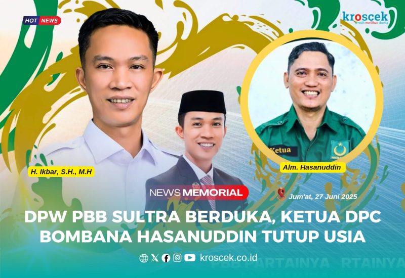 Ketua DPW PBB Sultra, H. Ikbar, S.H., M.H., (kiri). Hasanuddin, S.Pd.I, Ketua DPC PBB Kabupaten Bombana (Almarhum).