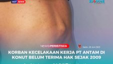Guslimin, warga Desa Watukila, Kecamatan Lasolo, Kabupaten Konawe Utara (Konut), korban kecelakaan kerja alami patah tulang belakang, saat eksplorasi pengeboran oleh PT Aneka Tambang (Antam) Geomin pada tahun 2009 di wilayah Bawulu. Foto : Ist.