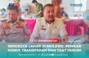 Sekda Konut, Dr. Safruddin, S.Pd., M.Pd., dalam konferensi pers usai melakukan peninjauan lokasi sengketa lahan di Molawe, Kamis (03/07/2025).