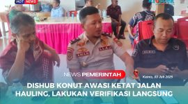 Kepala Bidang Lalu Lintas Dishub Konut, Awan Priadi, S.Si., M.Si, saat konferensi pers di salah satu rumah makan di Wanggudu, Kamis (03/07/2025).