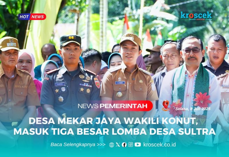 Bupati dan Wabup Konut, H. Ikbar, S.H., M.H., dan H. Abuhaera, S.Sos., M.Si., bersama Forkopimda Konut menyambut kedatangan Tim Penilai Provinsi yang dipimpin oleh Kepala Dinas Pemberdayaan Masyarakat dan Desa (DPMD) Provinsi Sulawesi Tenggara, Dr. Ir. I Gede Panca, M.Pd, di Desa Mekar Jaya, Langgikima, Selasa (08/07/2025).