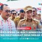 Bupati Konawe Utara, H. Ikbar, S.H., M.H., bercengkrama bersama Kepala Dinas Pemberdayaan Masyarakat dan Desa (DPMD) Provinsi Sulawesi Tenggara, Dr. Ir. I Gede Panca, M.Pd, saat Penilaian Lomba Desa Mekar Jaya, Langgikima, Selasa (08/07/2025).