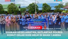 Bersama Siswa dan Guru Bertajuk “Edukasi Tertib Berlalu Lintas dan Kampanye Keselamatan Jalan” dipimpin langsung oleh Kasat Lantas Polres Konut, IPTU Aldiansya As'ad, S.H., M.H bersama jajarannya di SMAN 1 Asera, Wanggudu, Selasa (22/07/2025).