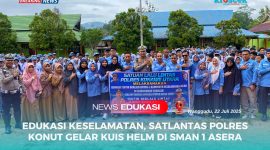 Bersama Siswa dan Guru Bertajuk “Edukasi Tertib Berlalu Lintas dan Kampanye Keselamatan Jalan” dipimpin langsung oleh Kasat Lantas Polres Konut, IPTU Aldiansya As'ad, S.H., M.H bersama jajarannya di SMAN 1 Asera, Wanggudu, Selasa (22/07/2025).