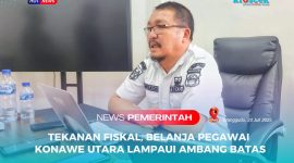 Sekretaris Daerah (Sekda) Kabupaten Konawe Utara, Dr. Safruddin, S.Pd., M.Pd, saat memberikan keterangan Pers-nya soal PPPK Konawe Utara, Rabu (23/07/2025).