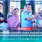 Bupati dan Wakil Bupati Konawe Utara, H. Ikbar dan H. Abuhaera menyerahkan Program SPHP dan Bantuan Beras Periode Juli-Desember 2025, bekerja sama dengan Perum Bulog Kantor Wilayah Sulawesi Tenggara (Sultra), di Desa Larobende, Kecamatan Andowia, Kamis (24/07/2025).