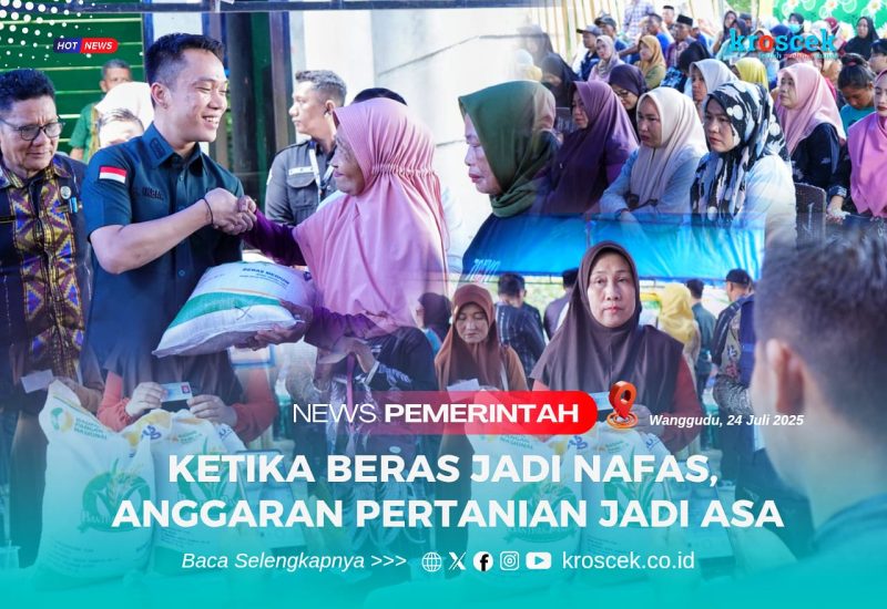 Bupati Konawe Utara, H. Ikbar, S.H., M.H., menyerahkan langsung bantuan beras kepada masyarakat penerima manfaat di Desa Larobende, Kecamatan Andowia, Kamis (2407/2025).
