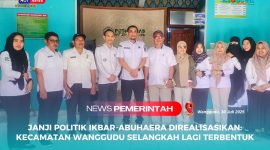 Tim Verifikasi Pemprov Sultra Sayidina Suparhadi, S.Sos dan Teti Darmawati, S.Hi, didampingi langsung ke lapangan oleh Kabag Tata Pemerintahan (Tapem) Setda Konut, Nur Adnan Ari Putra, S.IP, dan Camat Asera, Aswar Amirudin, S.H., M.H., di Puskesmas Wanggudu Raya terakreditasi Paripurna pada kualitas Pelayanan Kesehatan, Rabu (30/07/2025).