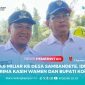 Kepala Desa Sambandete, Idrus bersama Wakil Menteri Transmigrasi Republik Indonesia, Viva Yoga Mauladi.