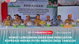 Pemkab Konawe Utara gelar Sosialisasi Pembangunan Zona Integritas Desa (ZIDES) dan penguatan Koperasi Desa Merah Putih, Senin (5/8/2025), bertempat di Desa Muara Tinobu, Kecamatan Lasolo.