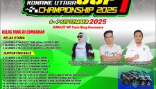 Pamflet Bupati Cup I Konawe Utara Road Race Championship 2025.