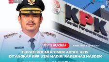 Penangkapan dilakukan KPK usai Abdul Azis menghadiri agenda Rapat Kerja Nasional (Rakernas) Partai NasDem di Makassar, Kamis malam (07/08/2025).