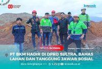 Dokumentasi hasil verifikasi lapangan bersama Management PT BKM dan masyarakat di lokasi Lahan Pertambangan menghindari Klaim lahan.