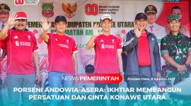 Bupati Konawe Utara, H. Ikbar, SH, MH, didampingi Wakil Bupati H. Abuhaera, S.Sos., M.Si., Wakil Ketua II DPRD Konut, Muhardin, S.Pd., Forkopimda, Sekda Konut, Dr. Safruddin, S.Pd., M.Pd., serta seluruh jajaran OPD dan pemerintah kecamatan setempat, pada Jumat, 8 Agustus 2025.