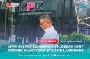 Ketua Dewan Pimpinan Wilayah (DPW) LPPK Sultra, Karmin melaporkan langsung Proyek Mangkrak Stadion Lakidende di KPK RI, Senin (11/08/2025).