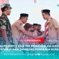 Bupati Konawe Utara, H. Ikbar berjabat tangan bersama Ketua DPRD Konawe Utara, Herman Sewani, usai membuka Jambore Kwartir Cabang Pramuka Konawe Utara 2025, di pelataran Kantor Dinas Perhubungan Konawe Utara, Kamis (14/08/2025).