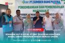 Jajaran PT SBP berpose bersama pimpinan sekolah dan warga setempat di sela-sela kegiatan pembagian MBG, Jum'at (15/08/2025).