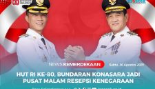 Bupati dan Wakil Bupati Konawe Utara, H. Ikbar, S.H., M.H, dan H. Abuhaera, S.Sos., M.Si.