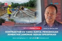 Direktur Utama CV Yama Surya, Yacobus Massang, akhirnya angkat bicara, usai disebut pengerjaan jembatan Lamonae dilakukan asal-asalan dengan ditambal-tambal, Jum'at (22/8/2025).