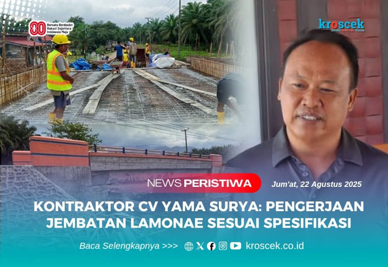 Direktur Utama CV Yama Surya, Yacobus Massang, akhirnya angkat bicara, usai disebut pengerjaan jembatan Lamonae dilakukan asal-asalan dengan ditambal-tambal, Jum'at (22/8/2025).