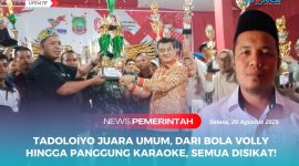 Sorak gembira dan rasa haru menyelimuti malam penutupan Pekan Olahraga dan Seni (Porseni) Kecamatan Oheo, saat Wakil Bupati Konawe Utara, H. Abuhaera menyerahkan Piala Juara Umum kepada Kepala Desa Tadoloiyo, Sartono yang digelar pada Selasa malam (26/08/2025). 