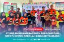 Manajemen perusahaa. PT Sumber Bumi Putera (SBP) menyerahkan bantuan seragam sekolah kepada siswa lingkar tambang, nampak mata mereka berbinar, seakan mengisyaratkan bahwa perhatian kecil mampu melahirkan semangat besar, Jum'at (29/08/2025).