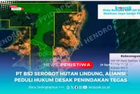 Bukaan hutan lindung ada lima titik, seluruhnya di luar SK PPKH PT BSJ.