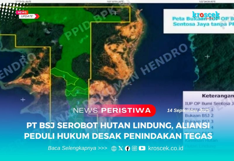 Bukaan hutan lindung ada lima titik, seluruhnya di luar SK PPKH PT BSJ.