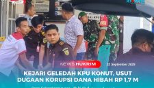 Tim Kejaksaan Negeri (Kejari) Konawe Utara bersama tim pengamanan TNI menggeledah kantor KPU Konawe Utara, Senin (22/9/2025), guna mengusut dugaan korupsi dana hibah senilai Rp1,7 miliar. 