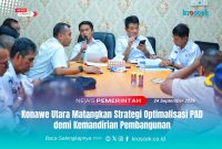 Suasana rapat pemantapan strategi optimalisasi Pendapatan Asli Daerah (PAD) di Kantor Bupati Konawe Utara, Rabu (24/9/2025).