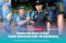 Fendrik salam kompak bersama Ketua Umum DPP PBB, Gugum Ridho, S.H., M.H., pada suasana Pelatihan Bela Negara di Bogor, Rabu (24/9/2025), di mana para peserta menunjukkan semangat nasionalisme yang tinggi melalui sesi latihan kedisiplinan dan kekompakan.