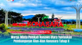 Alun-alun Konasara - Ikon kebanggaan masyarakat Konawe Utara (Konut). Ruang terbuka publik yang terletak di jantung kota Wanggudu sebagai pusat rekreasi dan olahraga, tetapi juga sebagai ruang ekspresi budaya, Jum'at (26/9/2025). (Foto: Muh. Sahrul).