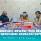 Wakil Bupati Konawe Utara, H. Abuhaera, S.Sos., M.Si., memimpin rapat optimalisasi pengelola PAD, dihadiri seluruh Pimpinan Organisasi Perangkat Daerah (OPD) serta perwakilan perusahaan IBM dan Perumda di Kantor Wabup Konut di Wanggudu, Senin (29/09/2025).